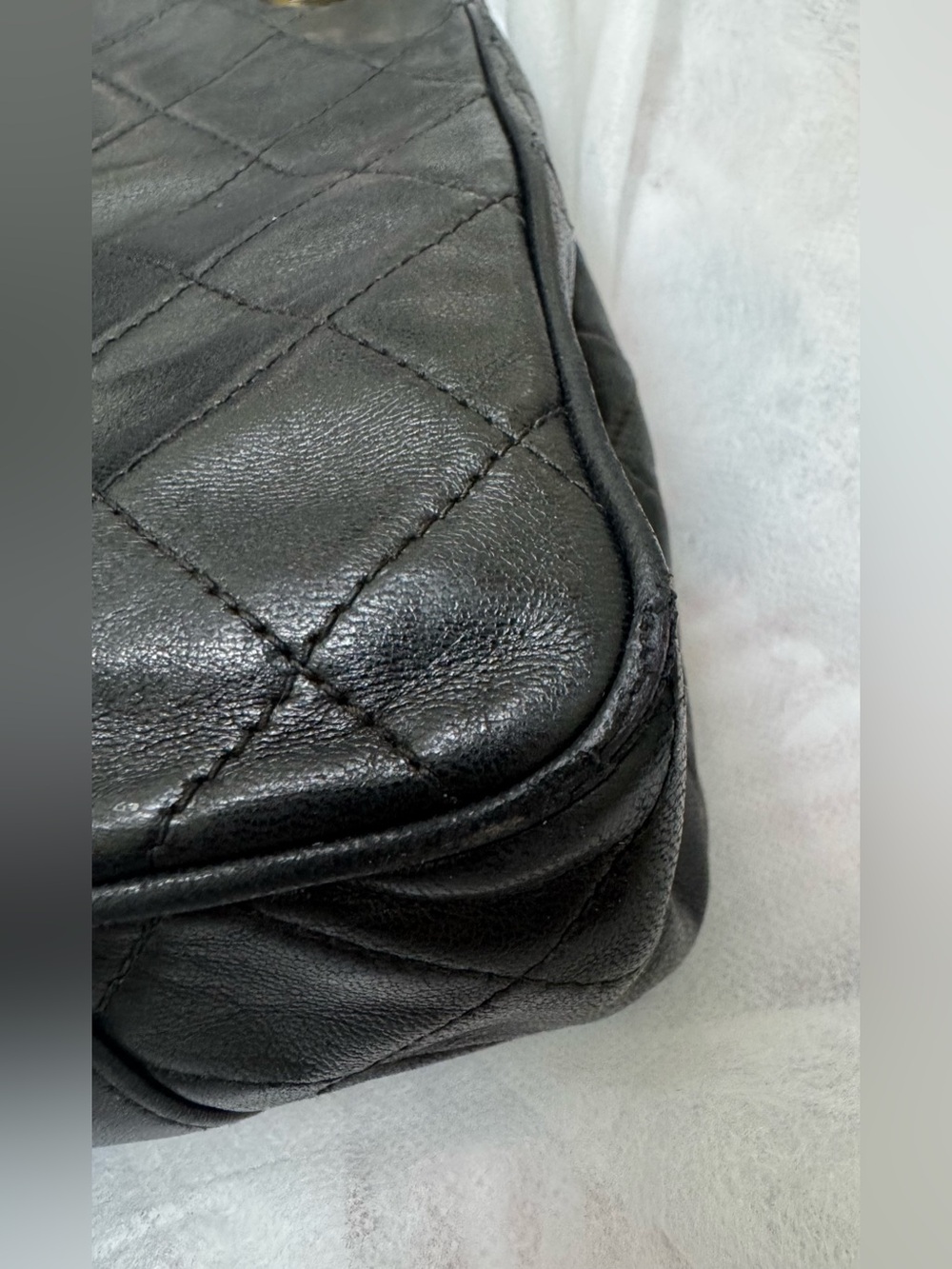 CHANEL Vintage Black Lambskin Tassel Chain Shoulder Bag 1 Series 24K GHW - Picture 10 of 14